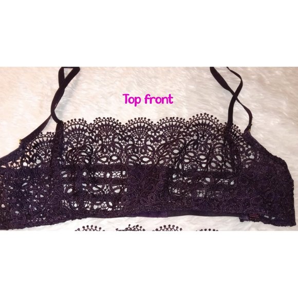 NWOT Dreamgirl Venise Embroidery Underwire Bra and G-string Set Lingerie Sz M - Picture 4 of 7